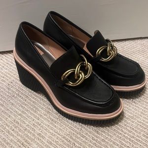 Dolce Vita black wedge loafers